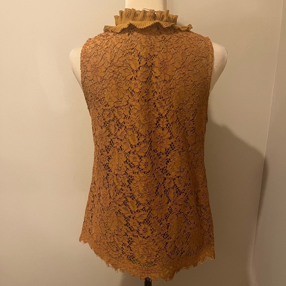 J Crew Burnt Umber Lace Sleeveless Top, size 8 - Picture 4 of 9